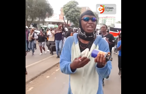 Kenyan Gen Z Protester Goes Viral For Smoking Teargas Kenya Direct From The Canister